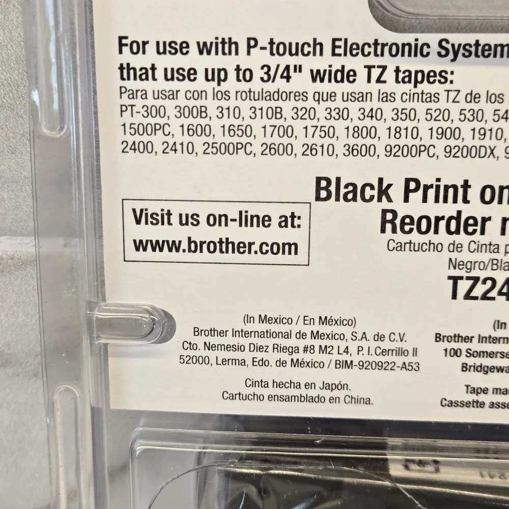 Brother P-touch TZ-221 Label Tape 9mm (3/8